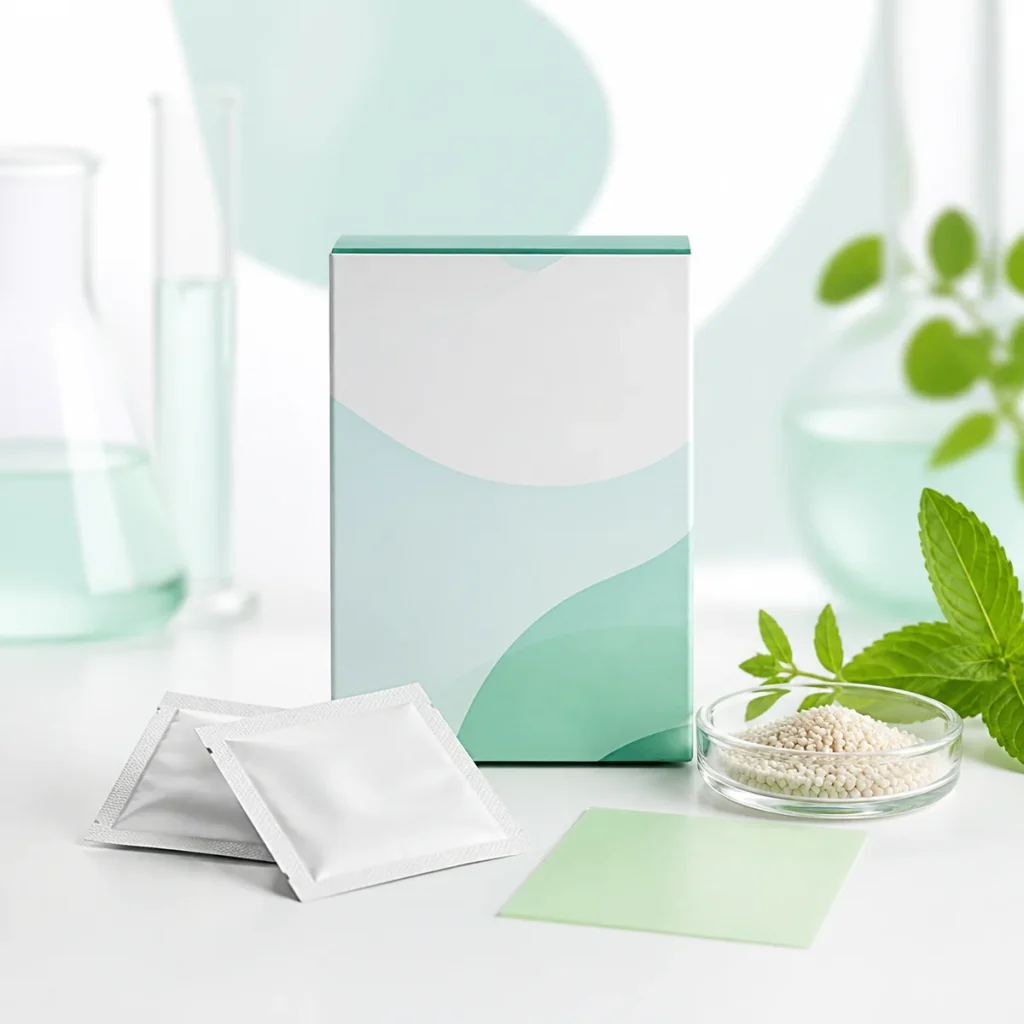 Probiotic & Gut Health Strips oral dissolving strips product concept